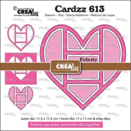 Crealies Cardzz Frame & Inlay Felicity CLCZ613 max. 11,5x11,5cm