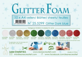 25.5299 Glitter foam sheets A4 Glitter Dark Blue - per vel
