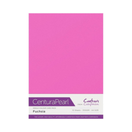 Fuchsia - Glanskarton A4 310 grams - 10 vel - Centura Pearl