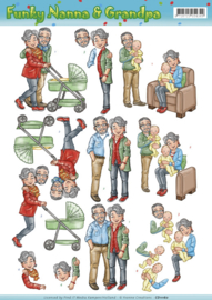 CD11159 Knipvel A4 - Funky Nanna and Grandpa - Yvonne Creations