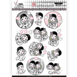 SB10326 Stansvel A4 - Pretty Pierrot 2 - Yvonne Creations