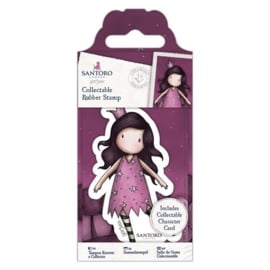 GOR907147 Mini rubber stempel nr.48 Dreaming - Gorjuss