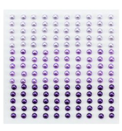 APS406 - Adhesive half pearls 3 tinten paars