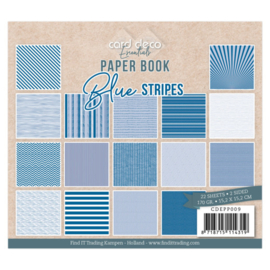 CDEPP009 Card Deco Essentials - Paperbook - Blue  Stripes