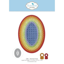 2381 Elizabeth Craft Design - Bloom Wildly - Dies - Stitched Ovals