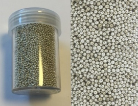 Mini parels zonder gat 0.8-1.0mm 22 gram - Zilver
