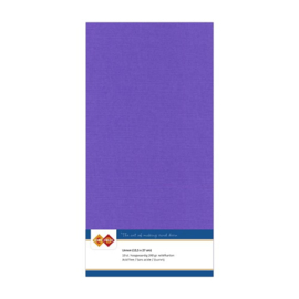 18 Violet - Linnen Kaarten 4 kant 13.5x27cm - 10 stuks - 200 grams - Card Deco