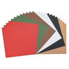 2723-001 Florence • Sticker Cardstock Papier Glad 30,5x30,5cm Kerst 24 vellen - PAKKETPOST!