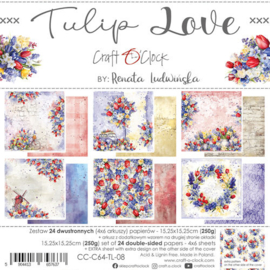 TL08 Craft O Clock Paper Pack 15x15 cm Tulip Love