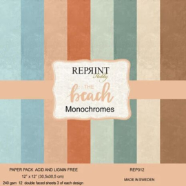 REP012 Reprint - The Beach - Paperpad 12" x 12" - PAKKETPOST!!
