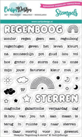 CDST-0062 Stempels Regenboog & Sterren - Carlijn Design