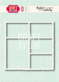 CW414 Craft & You Design - Fun by the Sea - Cutting Dies - Layout Old Frame