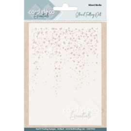 CDEST019 Card Deco Essentials - Mixed Media Stencil - Falling Dots