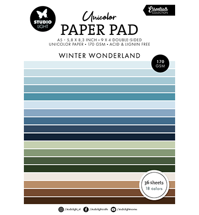 SL-ES-UPP341 - Unicolor Paper Pad Winter wonderland Essentials nr.341