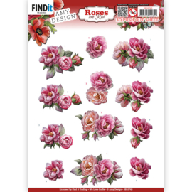 SB10743 3D push out vel A4 - Roses Are Red  - Amy Design