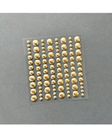 Adhesive Enamel Dots Metallic Gold Matte (96pcs) (SBA028)