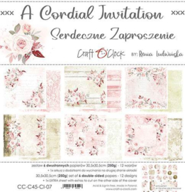 Craft O' Clock - A Cordial Invitation - Paper Collection Set - 30.5 x 30.5 cm - PAKKETPOST!