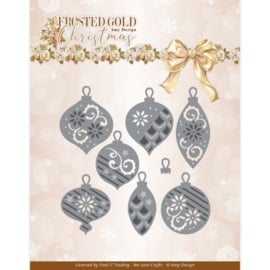 ADD10321 Dies - Amy Design - Frosted Gold Christmas - Frosted Gold Baubles