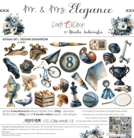 CC-C86-MME-12  Extras Set Hobby 30x30 cm Mr & Mrs Elegance - PAKKETPOST!!