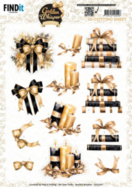CD12287 3D Cutting Sheet - Berries Beauties - Golden Whisper - Bow