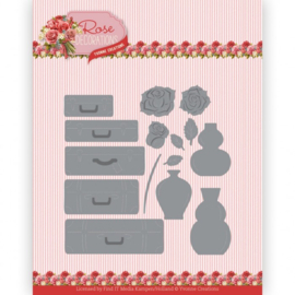YCD10355 Dies - Yvonne Creations - Rose Decorations - Roses And Suitcases