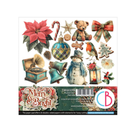 Merry & Bright 6x6 Inch Fussy Cut Pad (24pcs) (CBQE098)