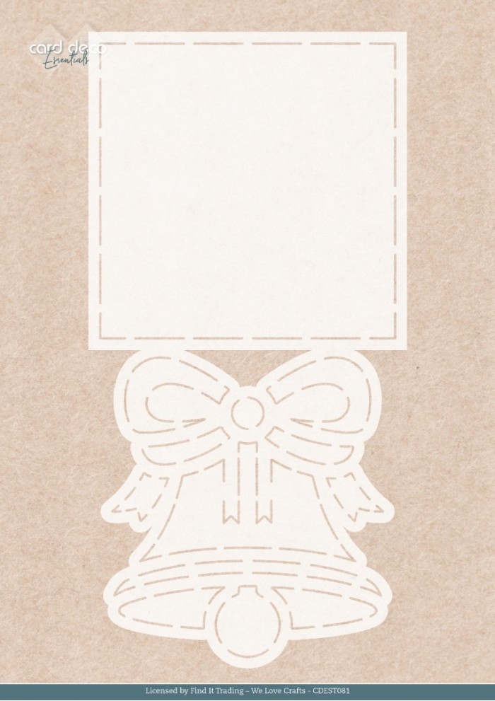 CDEST081 Stencil - Card Deco Essentials - Timeless Christmas - Timeless Bell Card A4