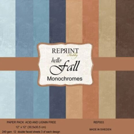 REP003 Reprint - Hello Fall - Cardstock12x12 Inch - PAKKETPOST!!