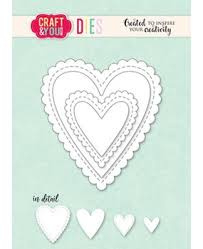 CW328 Craft & You Dies Biscuit Frame Hearts Set