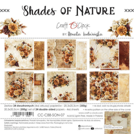 CC-C88-SON-07 Craft O Clock Paper Pack 20x20 cm Shades of Nature