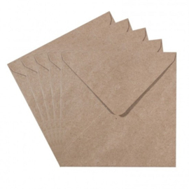 200112-2203  Florence Enveloppen - Kraft - 16 x 16 cm (25 stuks)