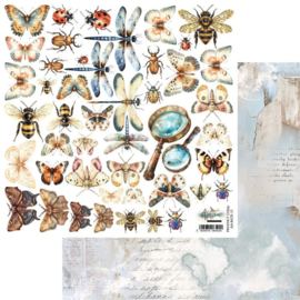 AA-MOS-11 Alchemy of Art - Memory of Spring - Extra's to Cut Sheet 30.5x30.5 cm - Butterflies