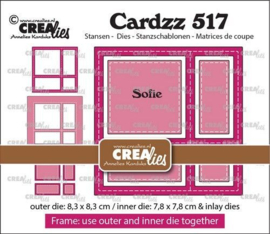 CLCZ517 Crealies - Cardzz - Frame & Inlays - Sofie (8,3x8,3cm)