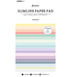 SL-ES-PP32 - SL Paper Pad Double sided Unicolor Pastels Slimline Essentials nr.32