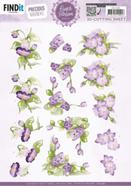 CD12280 3D Cutting Sheet - Precious Marieke - Purple Blossom - Violet