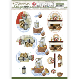 SB10593 Stansvel A4 - Christmas Cottage- Jeanine's Art