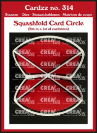 CLCZ314 Crealies Cardzz squashfold card - cirkel CLCZ314 7x7cm