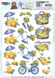 CD12204 3D Cutting Sheets - Yvonne Creations - Lemon Breeze - Lemon Bike