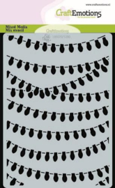 185070/1290 CraftEmotions Mask stencil Hedgy - lichtketting A5 Carla Creaties