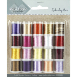 CDEGK001 Card Deco Essentials - Embroidery yarn mix 01