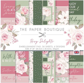PB1739 -  Paperpad 20.3 x 20.3 - Rosy Delights - The Paper Boutique