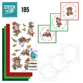 Stitch and Do 185 - set voor 3 borduurkaarten - Kerst