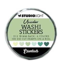 SL-ES-WASH19 - Washi Die-cut Stickers Greens Essentials nr.19