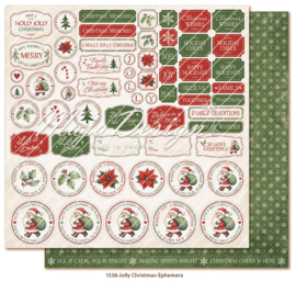 MAJA1538 Maja Design - Jolly Christmas - Cutting Sheet - Ephemera - PAKKETPOST!!
