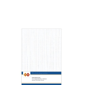 01 White - Linnen Karton A5 - 10 stuks - 240 gram - Card Deco