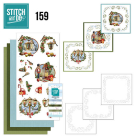 Stitch and Do 159 - set voor 3 borduurkaarten - Kerst