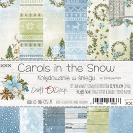 Papierbloc 30.5 x 30.5 - Carols in the Snow - Craft a Clock - PAKKETPOST!