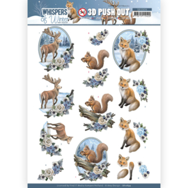SB10694 3D Push Out - Amy Design - Whispers of Winter - Forest Animals