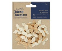 Papermania Bare Basics Burlap Mini Butterflies (22pcs) (PMA 174868)