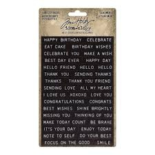 Idea-ology Tim Holtz Label Stickers Sentiments (TH94121)
